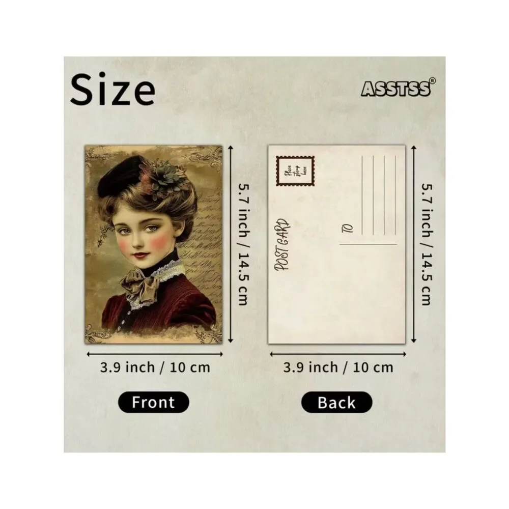 NWT 20 Vintage Victorian Ephemera Postcard Pack Double Sided Journal Paper Craft